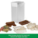 Bites & Bones Treat Canister, 3.25 qt - BU2K - White Lid / Clear Base - 3.25 qt - 1 - 6