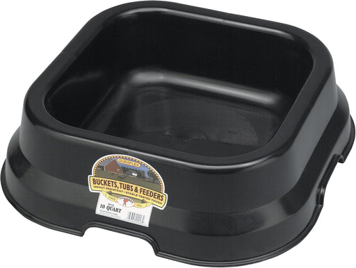 Black Plastic Feed Pan, 10 qt - M31BE - Black - 10qt - 1
