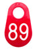Bock's Red Nylon Numbered Identification Tags, 1 - 100, Single Tag - DAXB - 89 - Red - 6