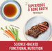 Broth - Licious in Bone Broth - Healthy Belly Recipe Dog Food, 3.5 oz Tray - HE27 - 3.5 oz - Beef & Green Bean in Bone Broth - Vitality Recipe - 9