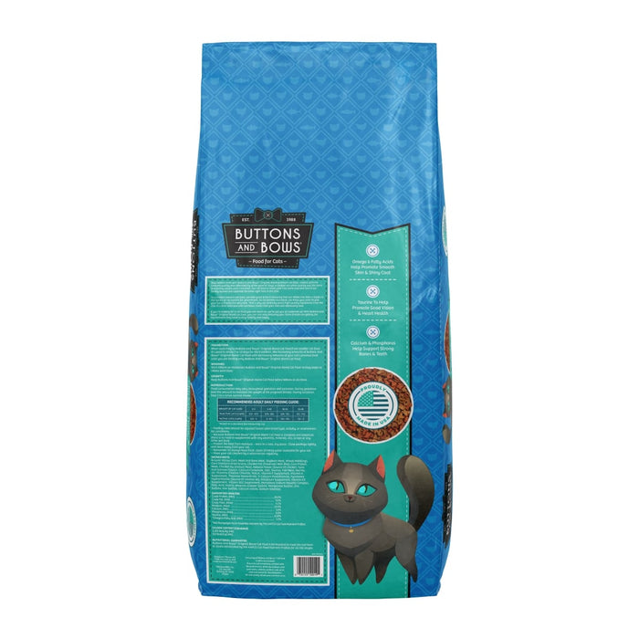 Buttons & Bows Original Blend Cat Food - SUS2U - 40 lb - Chicken, Salmon, Tuna - 2