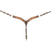 Cashel 2" Two - Toned Floral Tooled Leather Breast Collar - QL1N5 - Brown - 1