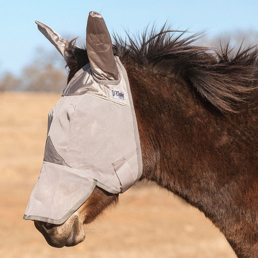 Cashel Crusader Fly Mask with Long Nose & Mule Ears - QL1HX - Grey - Mule Foal - 1