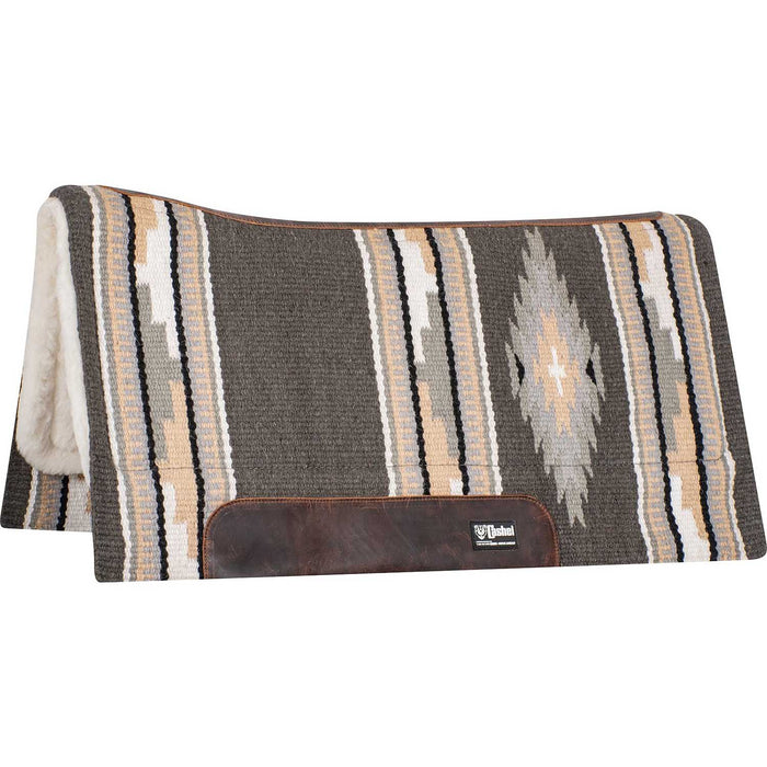 Cashel Performance Southwest Blanket Top Felt Saddle Pad - QL1MS - Steel/Tan - 32" x 34" - 3/4" - 4