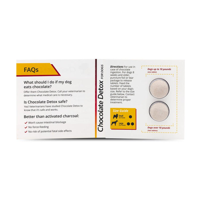 Chocolate Detox for Dogs, 2 Tablets - CH2AA - Beef Liver - 2 ct - 7