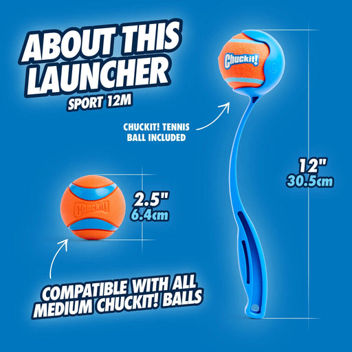 Chuckit! Sport Launchers - DKXM - Medium - 12"L (2.5"D Ball) - 2
