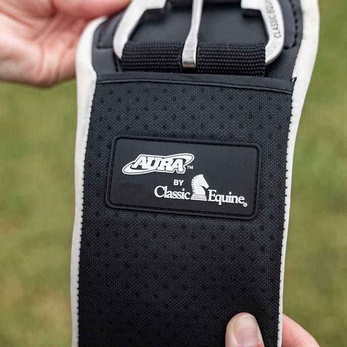 Classic Equine Aura Performance Air Flow Cinch, Straight - CR1VR - Black with White Padding - 26" - 3