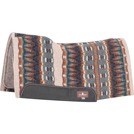Classic Equine ESP Contour Blanket Top Saddle Pad - CR1TZ - Latte/Chestnut - 32" x 34" - 3/4" - 2