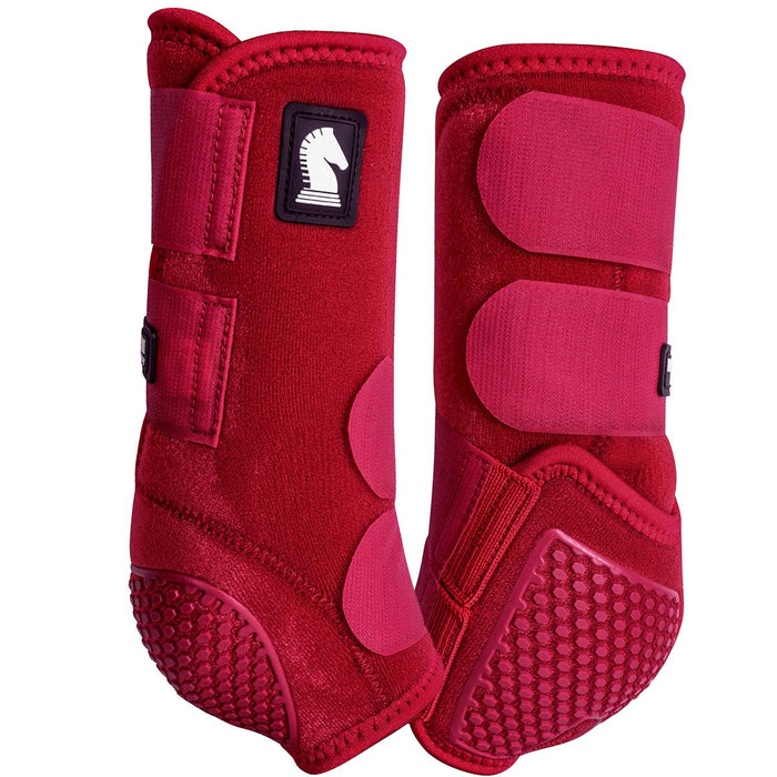Classic Equine Legacy 2 Flexion Boots, Fronts - CR1JQ - Crimson - Small - 5