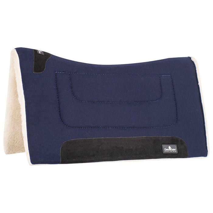 Classic Equine Performance Trainer Felt Top Saddle Pad - CR1VL - Navy - 31" x 32" - 5
