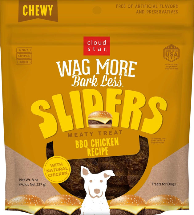 Cloud Star Wag More Bark Less Sliders Dog Treats, 8 oz - 2PWR - 8oz - BBQ Chicken - 1
