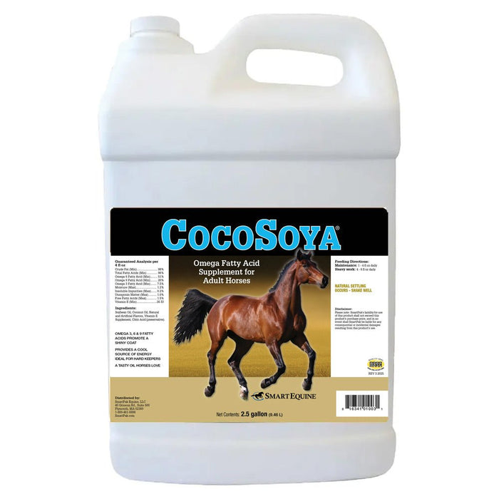 CocoSoya Oil, Omega Fatty Acid Supplement for Horses - SMAY - 2.5 Gallon - 4