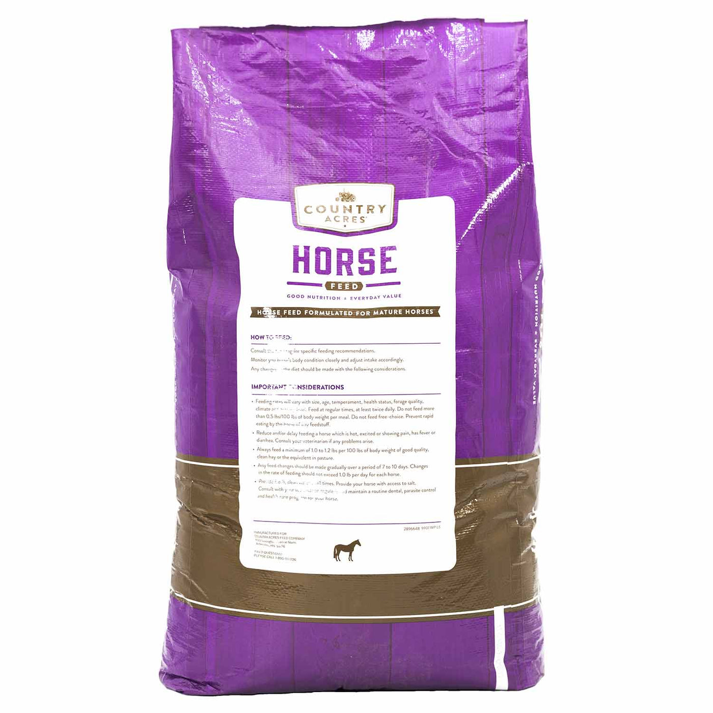 Purina Animal Nutrition, LLC - Country Road 12% Pellet Horse Feed, 50 ...