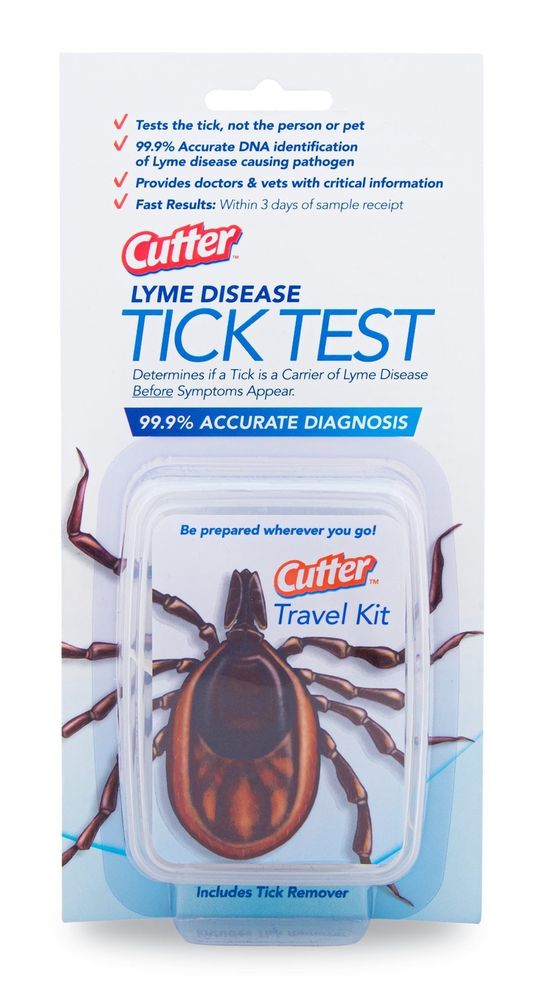 Cutter Lyme Disease Tick Test with Tick Remover — Lambert Vet Supplies