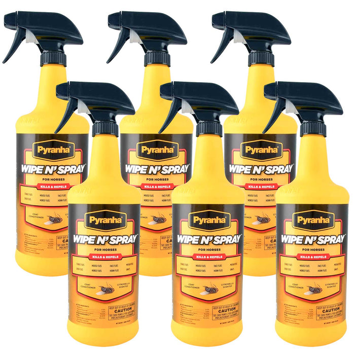 Pyranha Wipe N' Spray Fly Spray for Horses