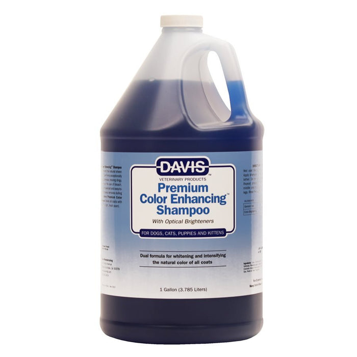 Davis Premium Color Enhancing Shampoo with Optical Brighteners – Whitening & Shine for Dogs, Cats, Puppies & Kittens – pH Balanced, Easy Rinse, Made in USA - DDMQ - Blue - Gallon - 3