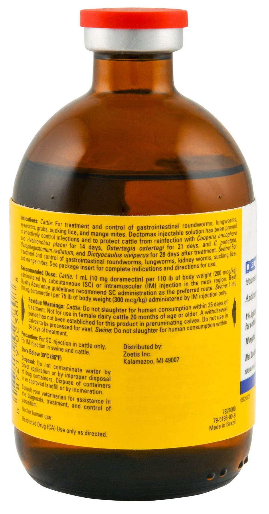 DectoMax Injectable Wormer (Doramectin) for Swine/ Cattle — Lambert Vet ...