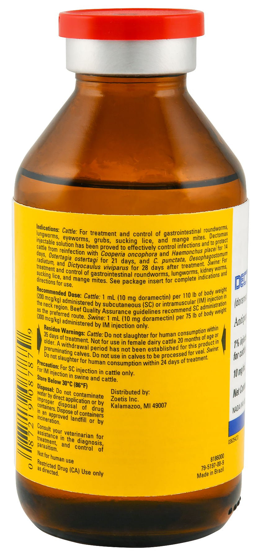 Wormec Injection DectoMax Injectable Wormer (Doramectin) for Swine/ Cattle — Lambert Vet ...