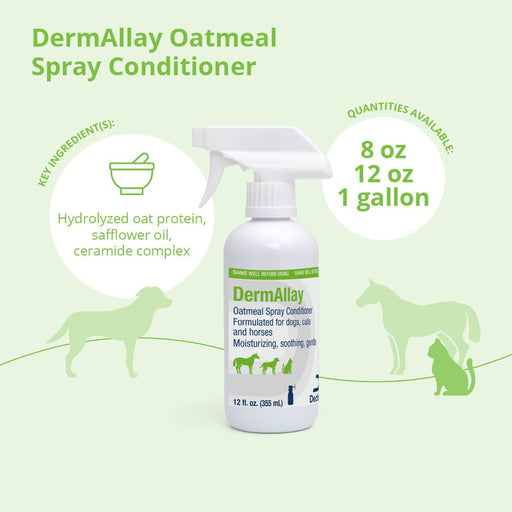 DermAllay Oatmeal Spray Conditioner – Anti - Itch, Leave - On Skin Relief for Dogs, Cats & Horses - 013DP-DERMALLAYCG - 12 oz - 2