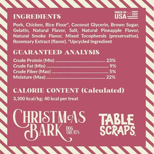 Disney Christmas Bark Jerky Dog Treats, 5 oz  Roast Beef, Turkey & Pineapple Flavors, Grain - Free, Healthy Soft Holiday Treats, Made in USA - PH3N - Pineapple Glazed Ham - 5 oz - 12