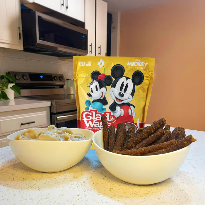 Disney Glad Wags Dog Treats  Chicken, Beef, Turkey & Pork Homestyle Jerky, Grain - Free, 12 oz, Made in USA - PH3U - Chicken & Dumplings - 12 oz - 25