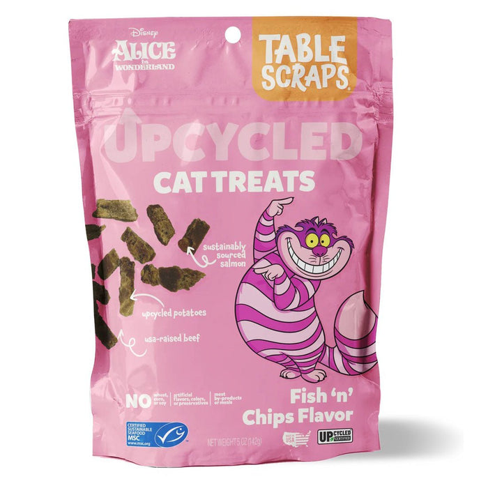 Disney Table Scraps Upcycled Cat Treats, 3 oz  Grain - Free, Natural, Made in USA - PH3H - Fish 'n' Chips - 3 oz - 1