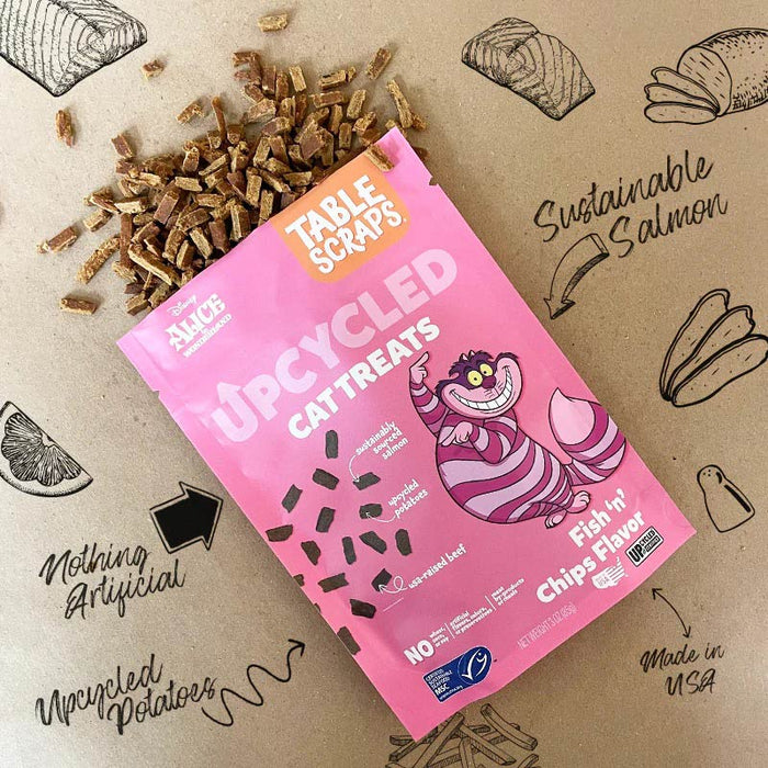 Disney Table Scraps Upcycled Cat Treats, 3 oz  Grain - Free, Natural, Made in USA - PH3H - Fish 'n' Chips - 3 oz - 4