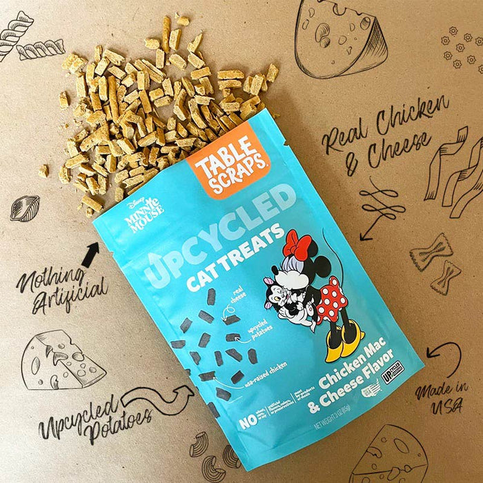 Disney Table Scraps Upcycled Cat Treats, 3 oz  Grain - Free, Natural, Made in USA - PH3J - Chicken Mac & Cheese - 3 oz - 11