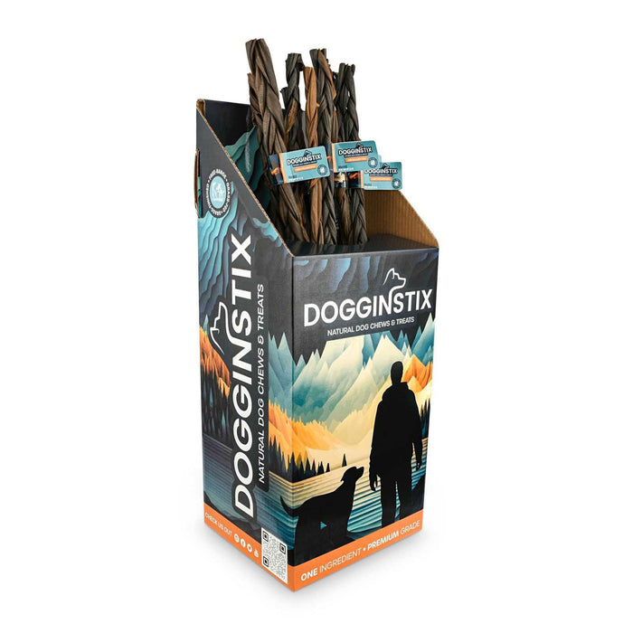 Dogginstix Braided Lamb Collagen Dog Chew – Long Lasting, Digestible, High Protein Rawhide Alternative - DG2M - 24"L - Lamb - 1 ct - 16