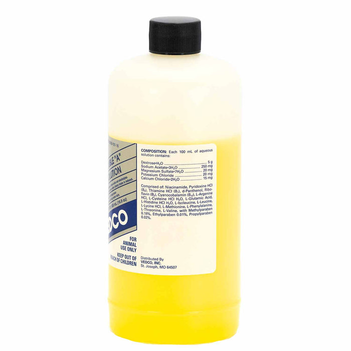 Double "A" Amino Acid Oral Solution for Cattle, Horses, Sheep & Swine – Electrolytes, B Vitamins & Dextrose Supplement, 500 mL - 49A1 - 3