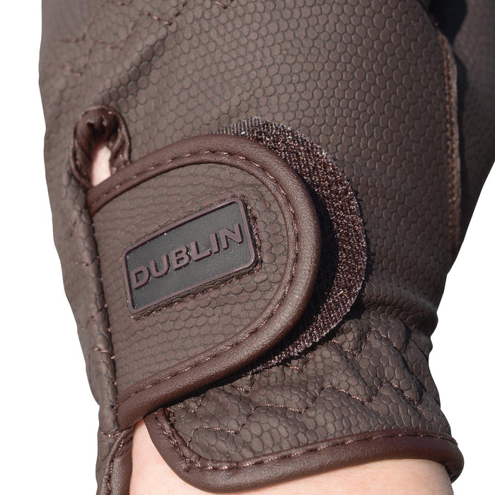 Dublin Everyday Equestrian Riding Gloves - KOAHP - Brown - XSmall/5 - 8
