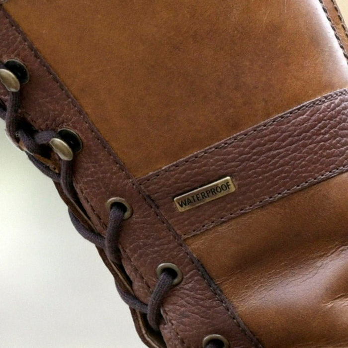Dublin Ladies Yukon Tall Boots – Cozy Sherpa Fleece Tall Leather Boots - KOGAX - Brown - 7 - 3