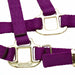 Durable Adjustable 1" Nylon Horse Halter - MBS9 - Wine - Yearling (Adjusts 3 - 5") - 1 - 4