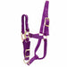 Durable Adjustable 1" Nylon Horse Halter - MBS9 - Wine - Yearling (Adjusts 3 - 5") - 1 - 1