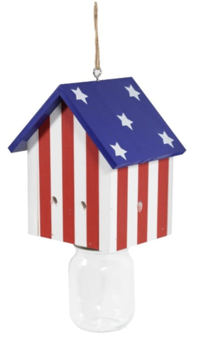 Durable Outdoor Carpenter Bee Trap – Pine Wood, Eco - Friendly, Hanging or Mounting, Multiple Styles - BBT6 - Flag - 1