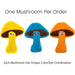 Duraplush Mushroom Dog Toy, Assorted Colors - CD2AL - Medium - Assorted - 1 ct - 4
