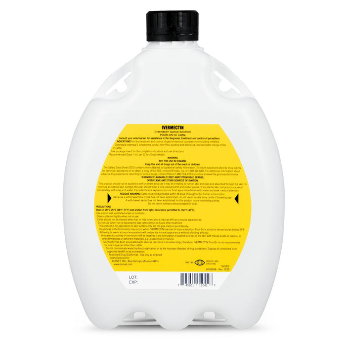 Durvet Ivermectin Pour - On Wormer - 7VV4 - 1 liter - 2