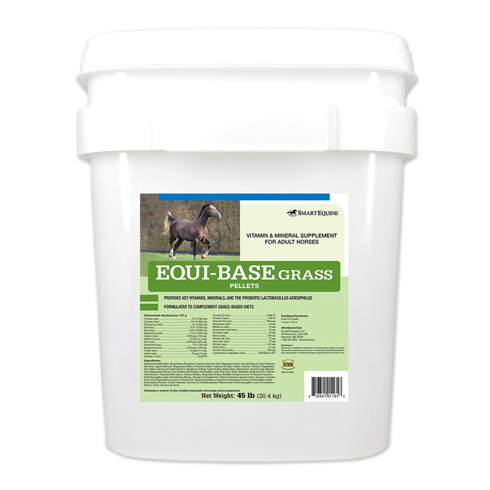 Equi - Base Grass, Vitamin & Mineral Supplement for Horses, Pellets - SMACR - 45 lb - 1