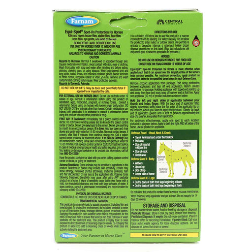 Equi - Spot Topical Fly Control for Horses - FAE9 - 6 Week Supply (3 Applicators) - 2