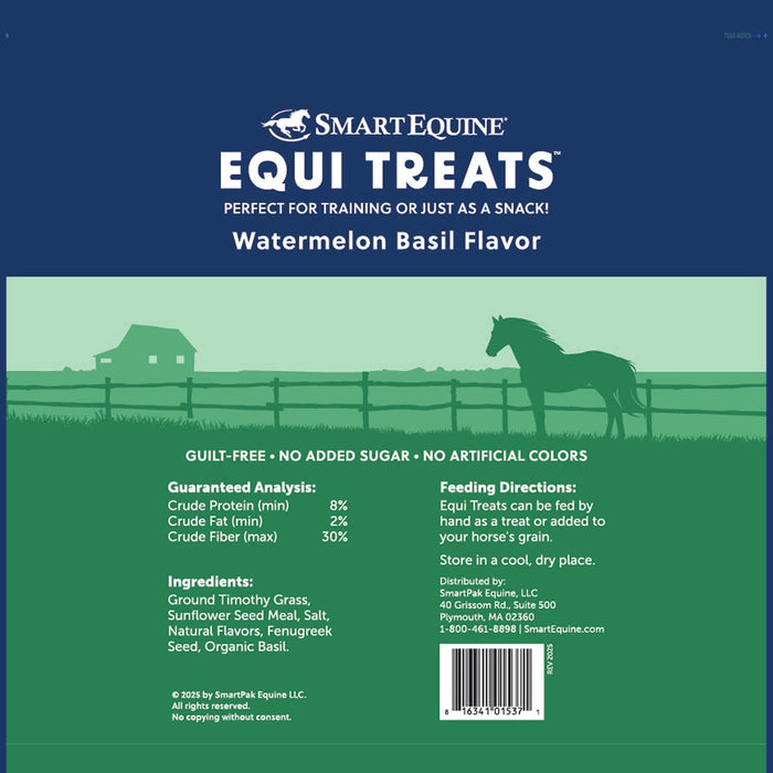 Equi Treats Bite - Sized Pellets for Horses & Ponies - SMACU - 12 oz - Watermelon Basil - 4
