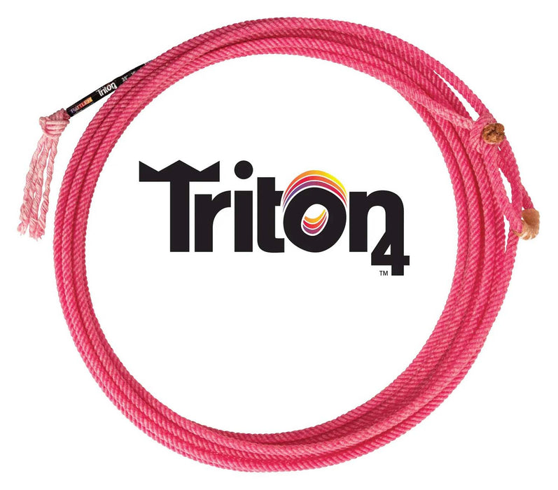 Equibrand Rattler Triton 4-Strand Team Rope – Pink, Head & Heel Rope for Team Roping - CR1GB - XXSoft - 30 ft Head Rope - Pink - 1