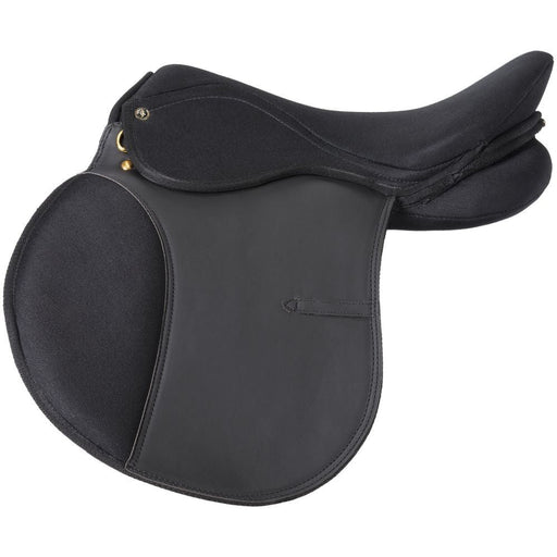 Equitaire Pro Am All Purpose English Saddle – Synthetic, Lightweight, Wide Tree - JTI51 - Wide - 16" - Black - 1