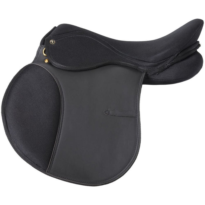 Equitaire Pro Am All Purpose English Saddle – Synthetic, Lightweight, Wide Tree - JTI51 - Wide - 16" - Black - 1