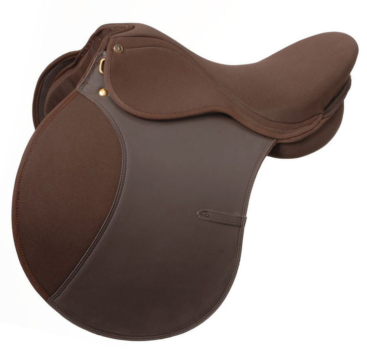 Equitaire Pro Am All Purpose English Saddle – Synthetic, Lightweight, Wide Tree - JTI54 - Wide - 16" - Brown - 2