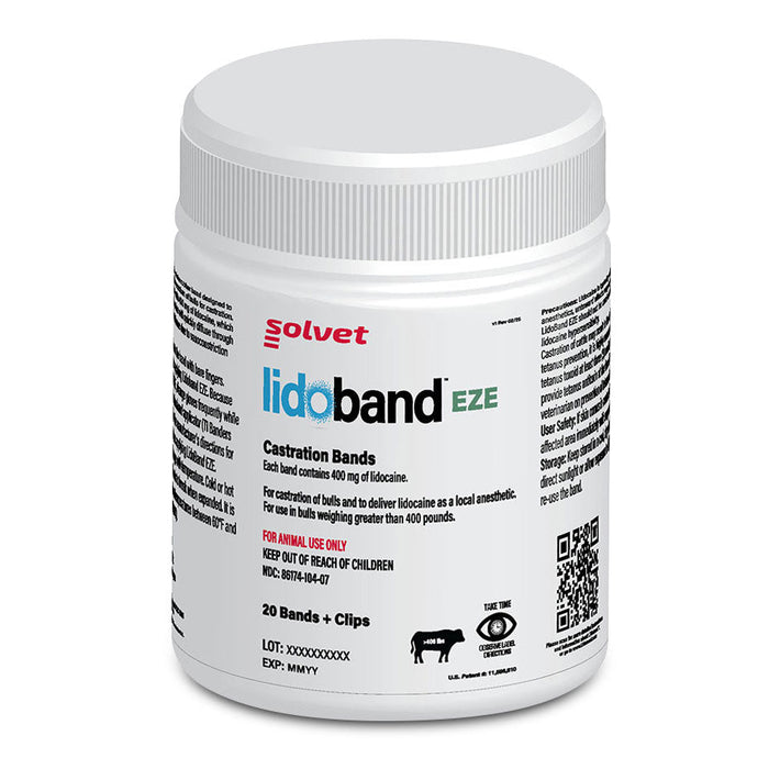 EZE Bloodless Cattle Band Castrator with Lidobands EZE + Clips, 20 ct - 7V1E - Refill Lidoband EZE + CLIPS (ONLY) 20 ct - 2