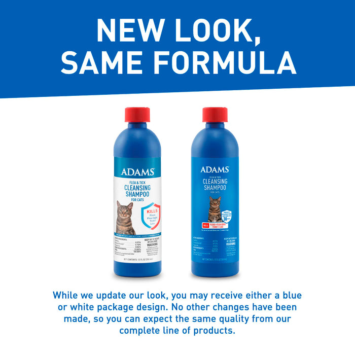 ADAMS Flea & Tick Cleansing Shampoo For Cats, 12 oz