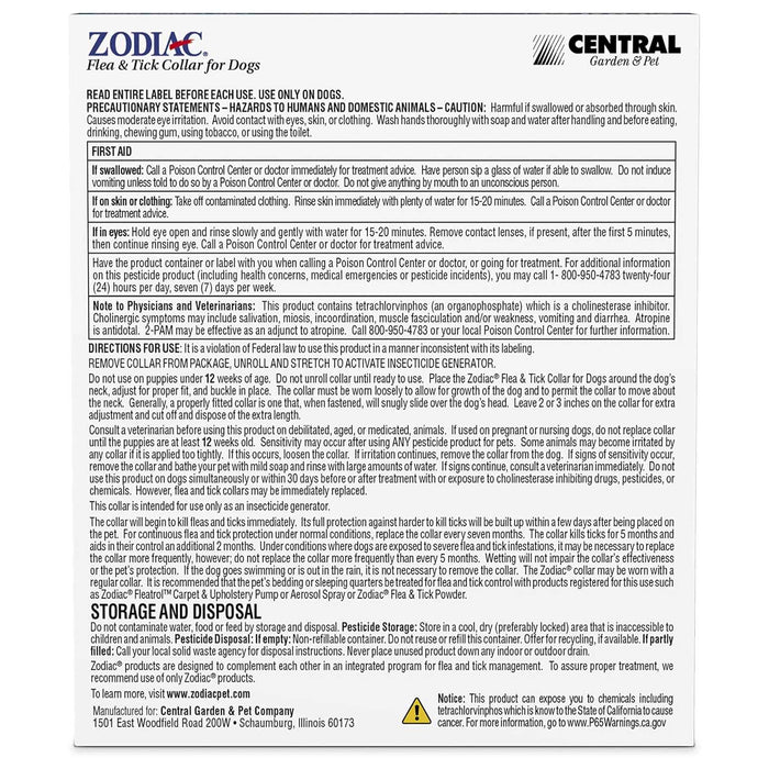 Zodiac Flea & Tick Collar for Dogs - 7 Months of Protection