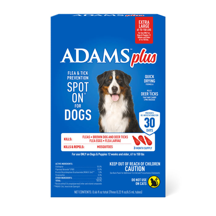 ADAMS Plus Flea & Tick Prevention Spot On for Dogs