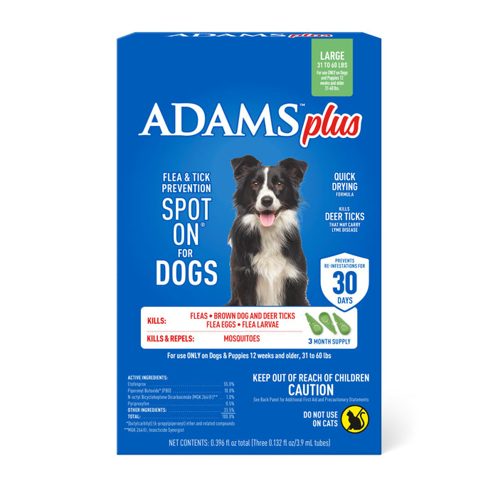 ADAMS Plus Flea & Tick Prevention Spot On for Dogs
