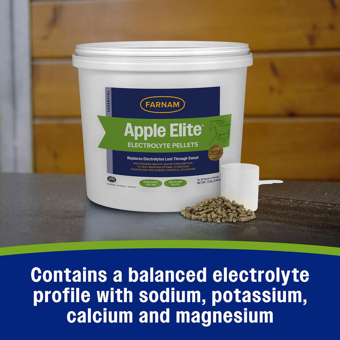 Farnam Apple Elite Electrolyte Pellets for Horses, 7.5 lbs, 40 Day Supply - FA9A - 7.5 lbs - 40 Day Supply - 6